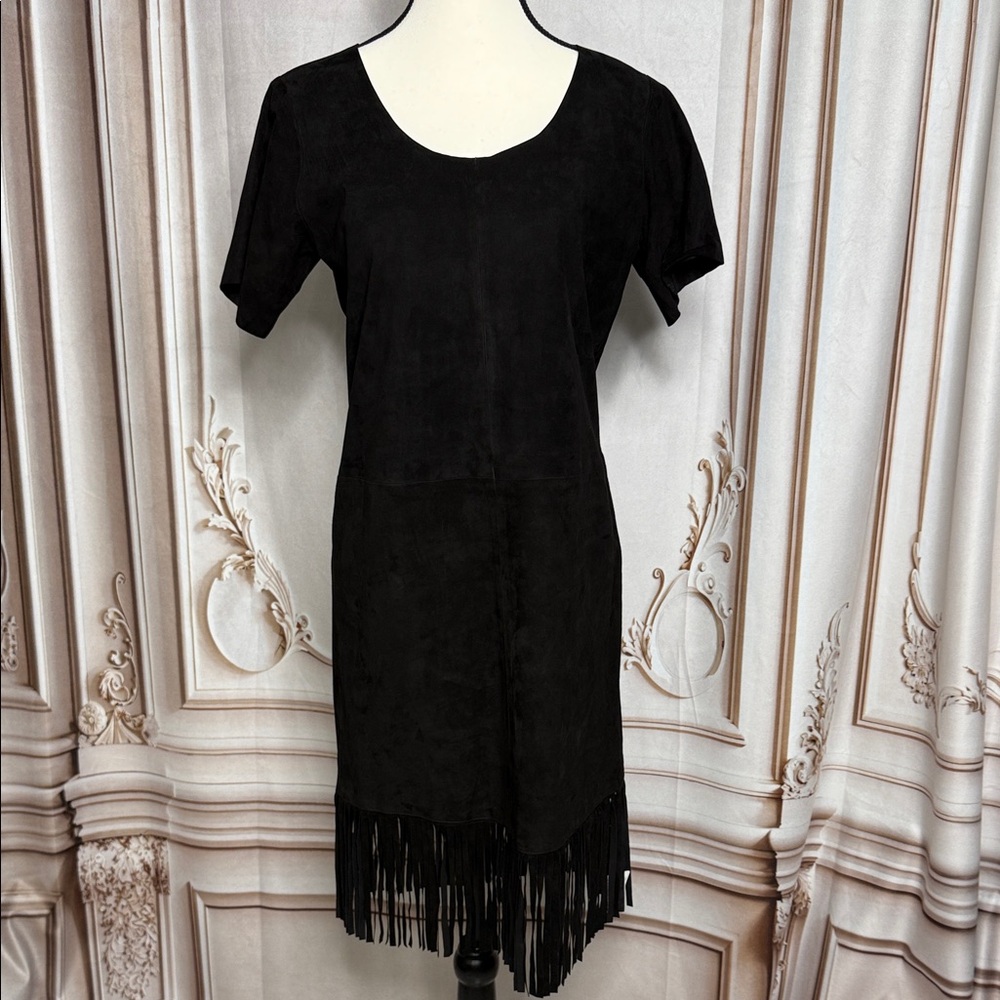 Elegant Black Fringe Dress